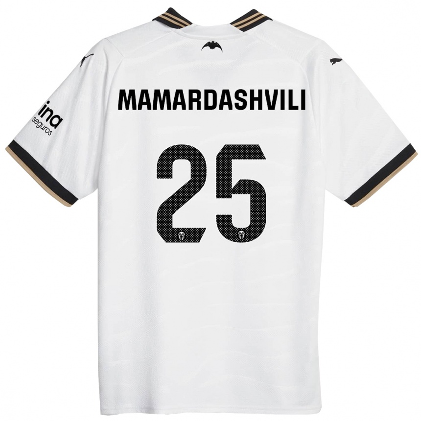 Niño Fútbol Camiseta Giorgi Mamardashvili #25 Blanco 1ª Equipación 2023/24 Perú