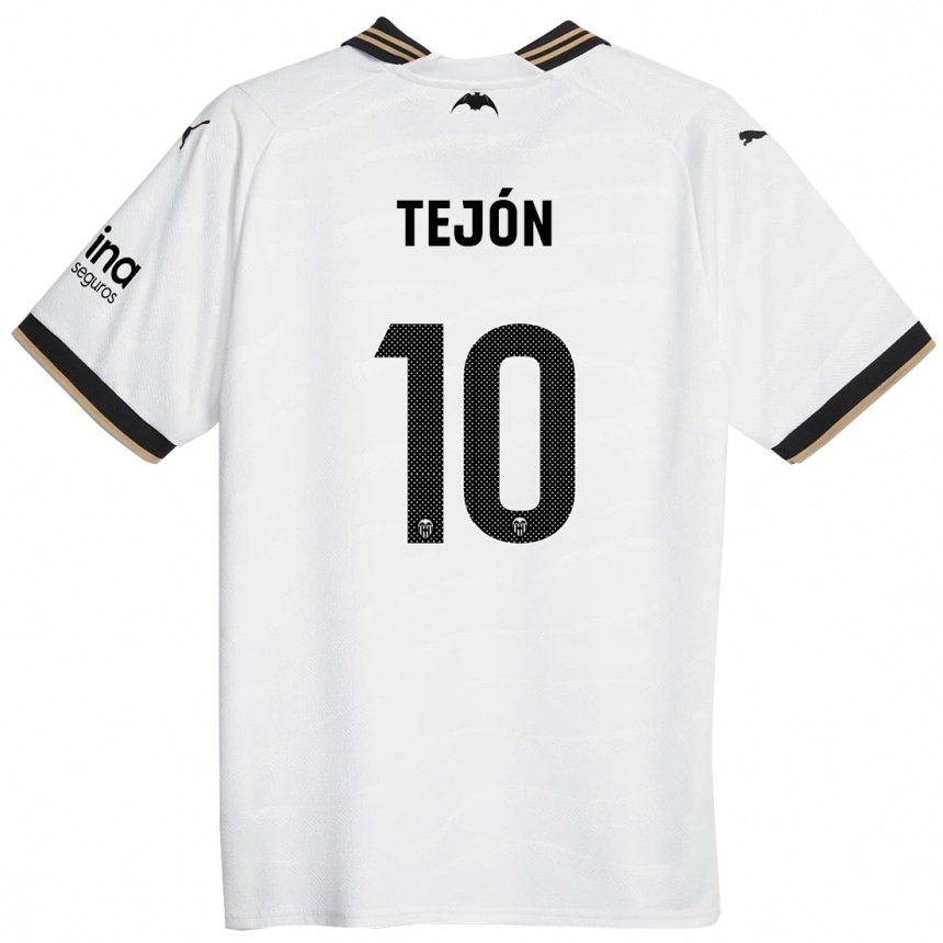 Niño Fútbol Camiseta Martín Tejón #10 Blanco 1ª Equipación 2023/24 Perú