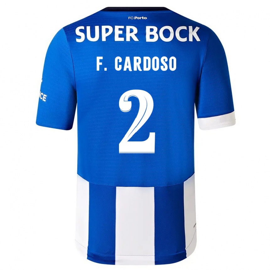 Niño Fútbol Camiseta Fabio Cardoso #2 Azul Blanco 1ª Equipación 2023/24 Perú