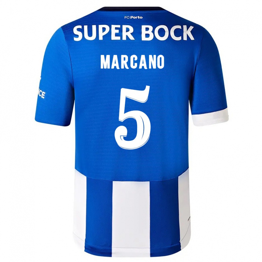 Niño Fútbol Camiseta Ivan Marcano #5 Azul Blanco 1ª Equipación 2023/24 Perú