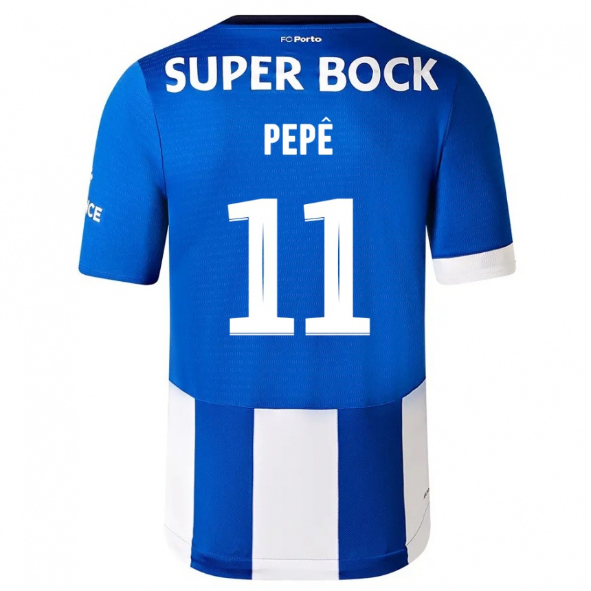 Niño Fútbol Camiseta Pepe #11 Azul Blanco 1ª Equipación 2023/24 Perú