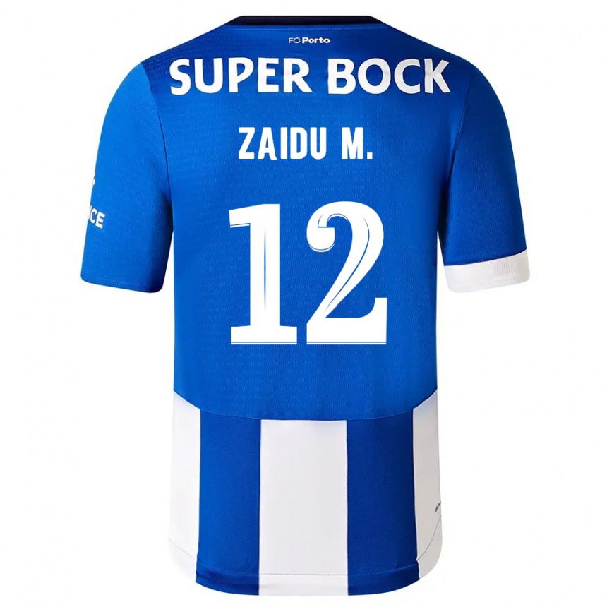 Niño Fútbol Camiseta Zaidu #12 Azul Blanco 1ª Equipación 2023/24 Perú