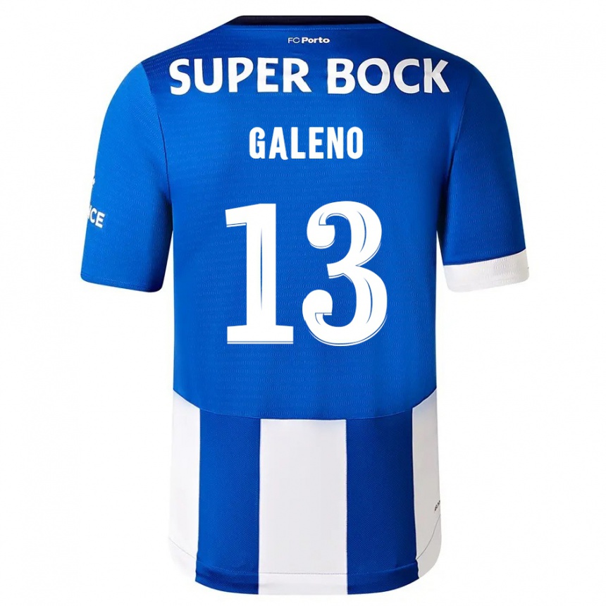 Niño Fútbol Camiseta Galeno #13 Azul Blanco 1ª Equipación 2023/24 Perú