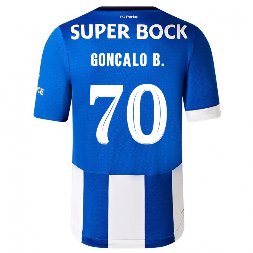 Niño Fútbol Camiseta Goncalo Borges #70 Azul Blanco 1ª Equipación 2023/24 Perú