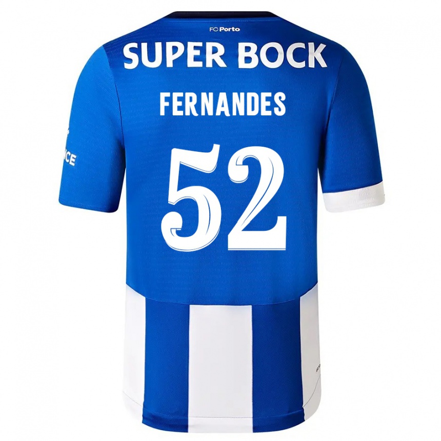 Niño Fútbol Camiseta Martim Fernandes #52 Azul Blanco 1ª Equipación 2023/24 Perú