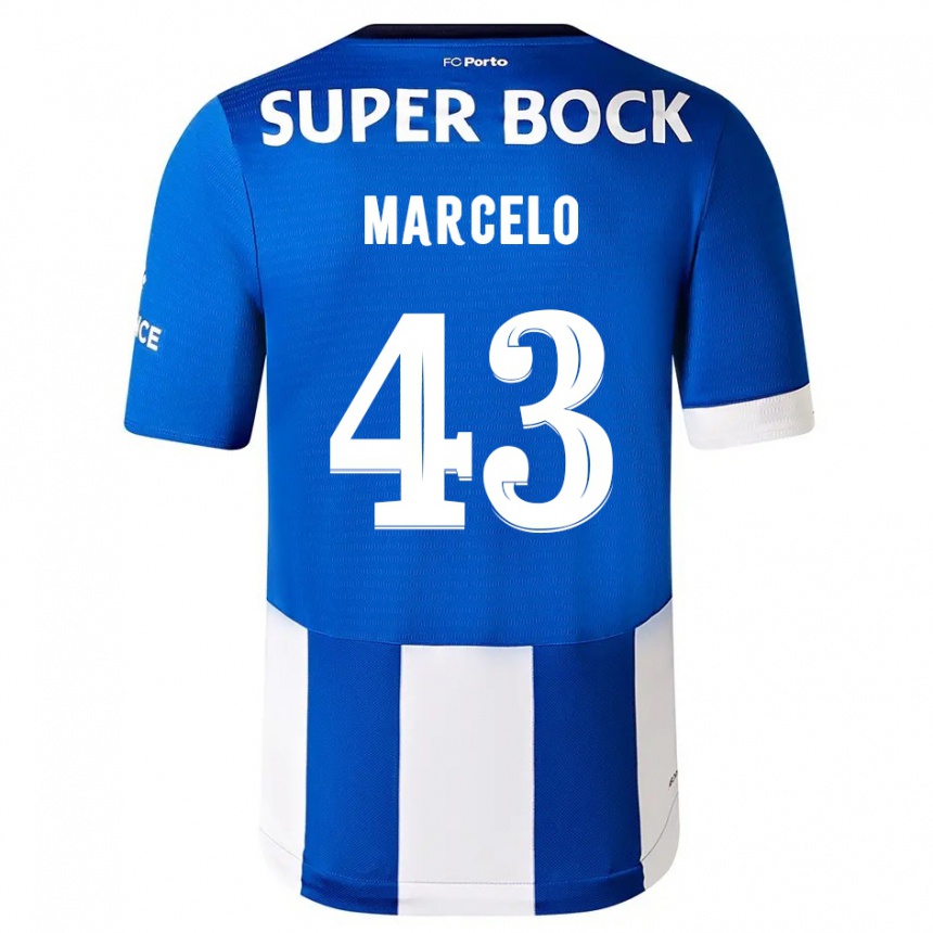 Niño Fútbol Camiseta Joao Marcelo #43 Azul Blanco 1ª Equipación 2023/24 Perú