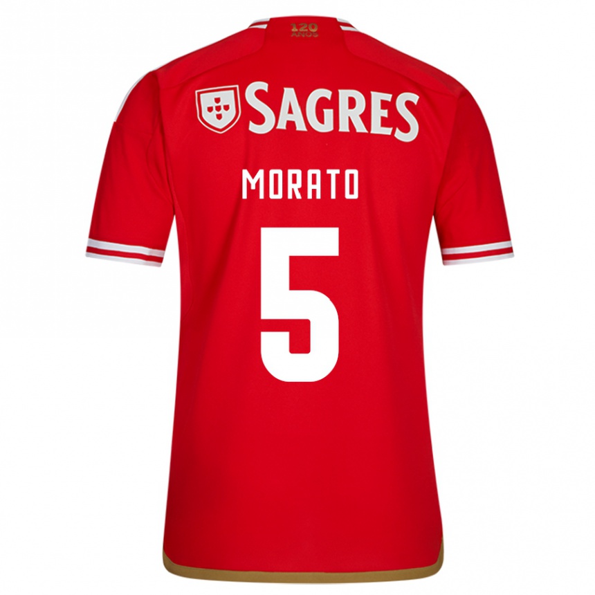 Niño Fútbol Camiseta Morato #5 Rojo 1ª Equipación 2023/24 Perú