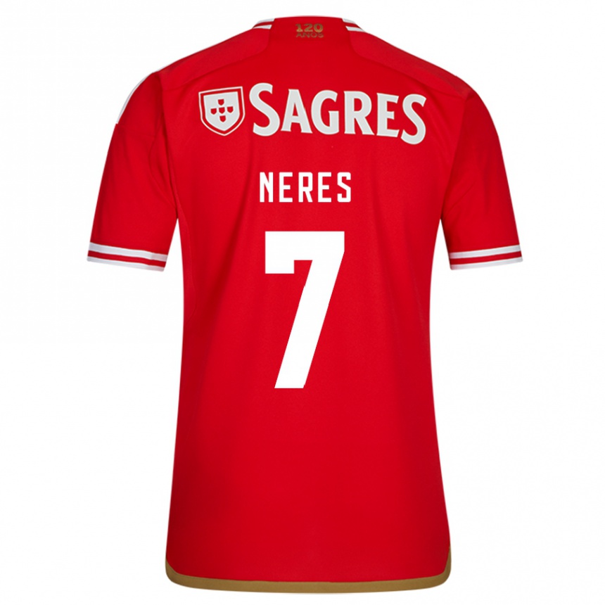 Niño Fútbol Camiseta David Neres #7 Rojo 1ª Equipación 2023/24 Perú