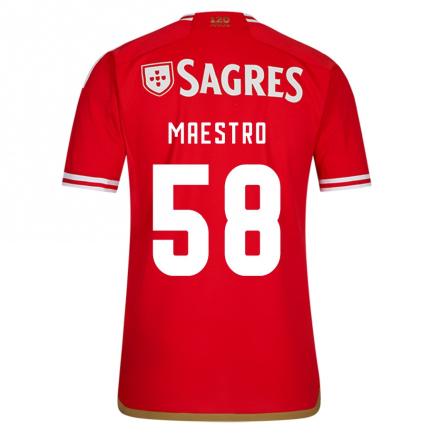 Niño Fútbol Camiseta Maestro #58 Rojo 1ª Equipación 2023/24 Perú