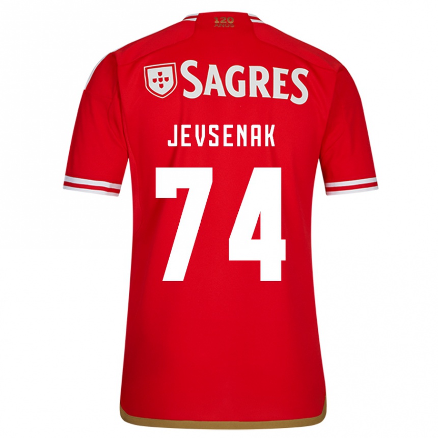 Niño Fútbol Camiseta Zan Jevsenak #74 Rojo 1ª Equipación 2023/24 Perú