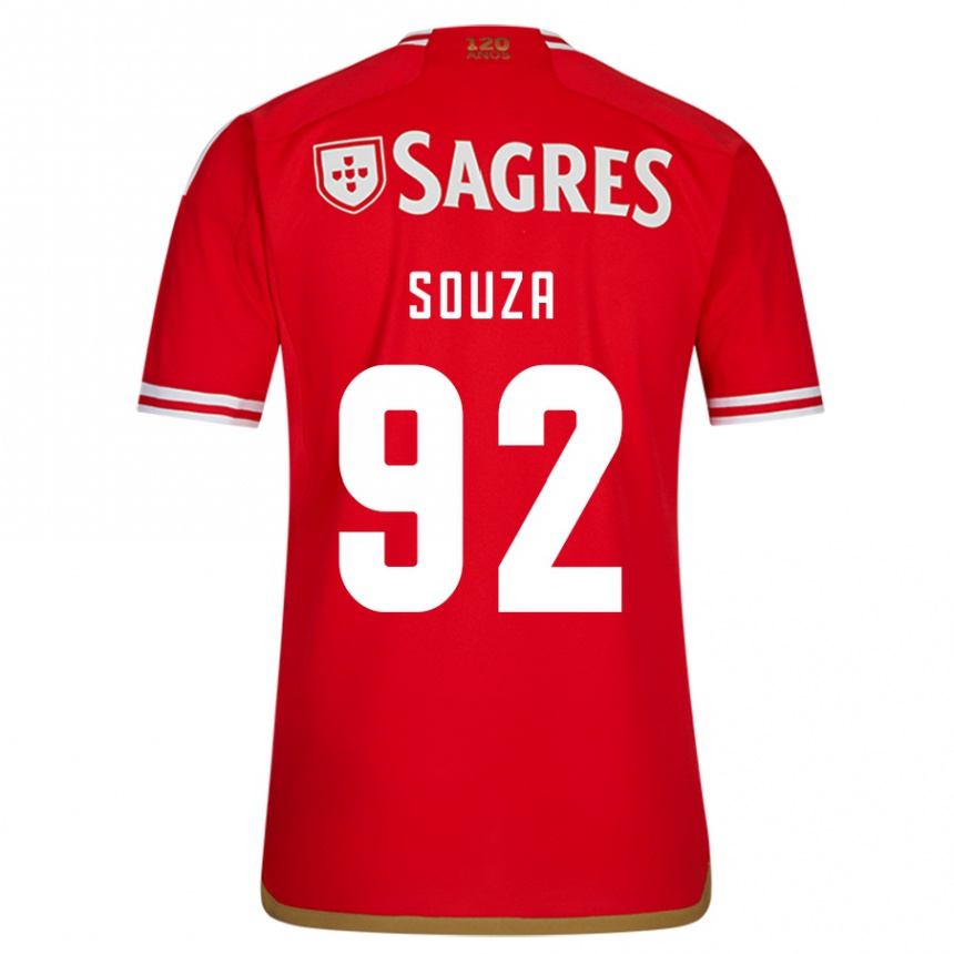 Niño Fútbol Camiseta Pedro Souza #92 Rojo 1ª Equipación 2023/24 Perú