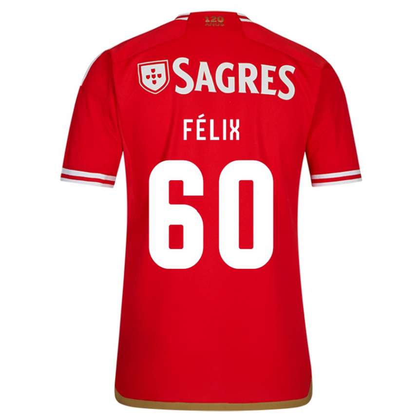 Niño Fútbol Camiseta Nuno Félix #60 Rojo 1ª Equipación 2023/24 Perú