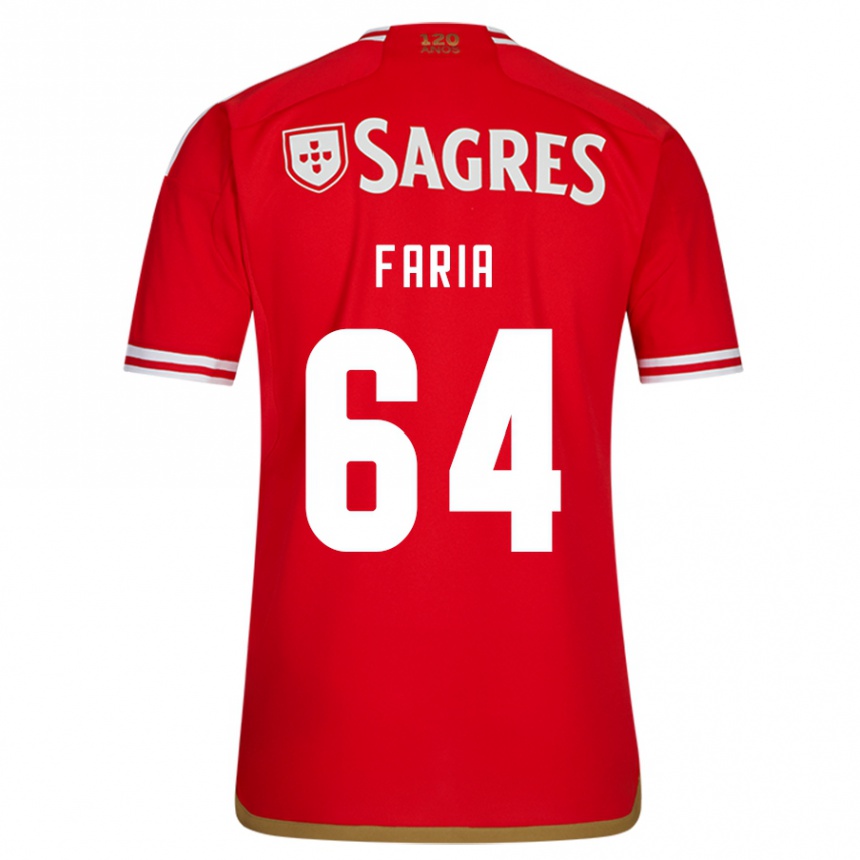 Niño Fútbol Camiseta Hugo Faria #64 Rojo 1ª Equipación 2023/24 Perú