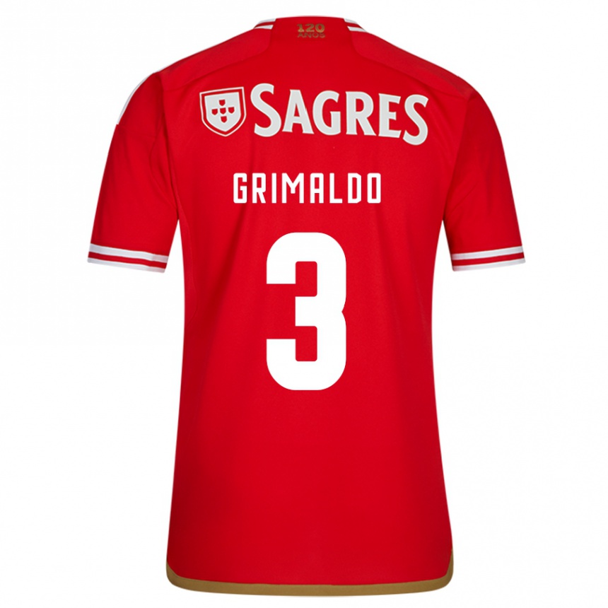 Niño Fútbol Camiseta Alejandro Grimaldo #3 Rojo 1ª Equipación 2023/24 Perú