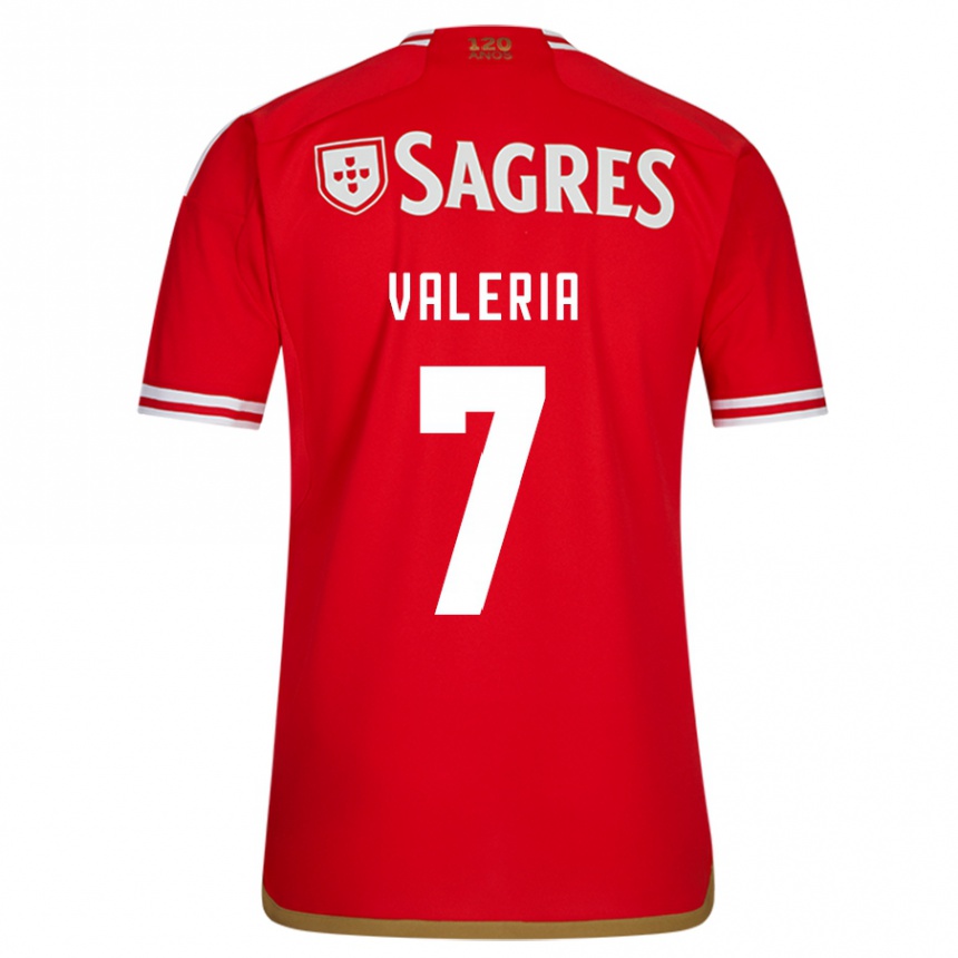 Niño Fútbol Camiseta Valeria #7 Rojo 1ª Equipación 2023/24 Perú