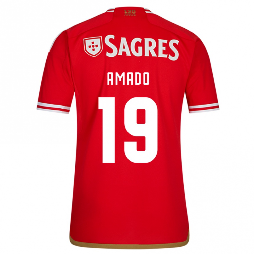 Niño Fútbol Camiseta Catarina Amado #19 Rojo 1ª Equipación 2023/24 Perú