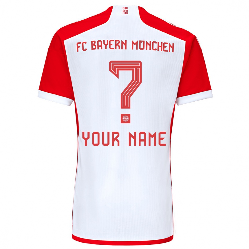 Niño Fútbol Camiseta Su Nombre #0 Rojo Blanco 1ª Equipación 2023/24 Perú