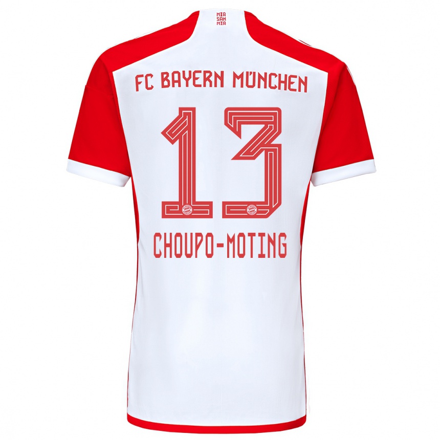 Niño Fútbol Camiseta Eric Maxim Choupo-Moting #13 Rojo Blanco 1ª Equipación 2023/24 Perú