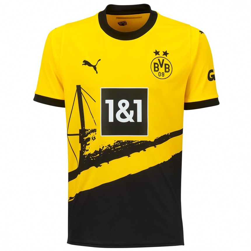 Niño Fútbol Camiseta Julien Duranville #16 Amarillo 1ª Equipación 2023/24 Perú