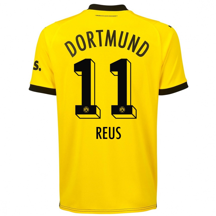 Niño Fútbol Camiseta Marco Reus #11 Amarillo 1ª Equipación 2023/24 Perú