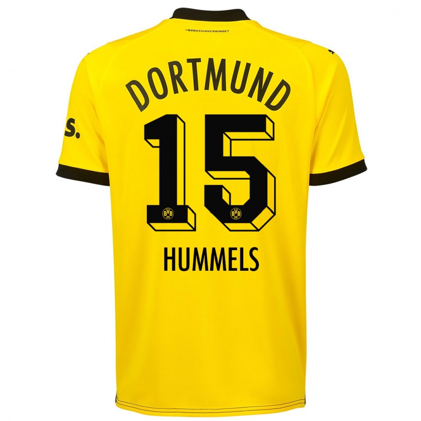 Niño Fútbol Camiseta Mats Hummels #15 Amarillo 1ª Equipación 2023/24 Perú