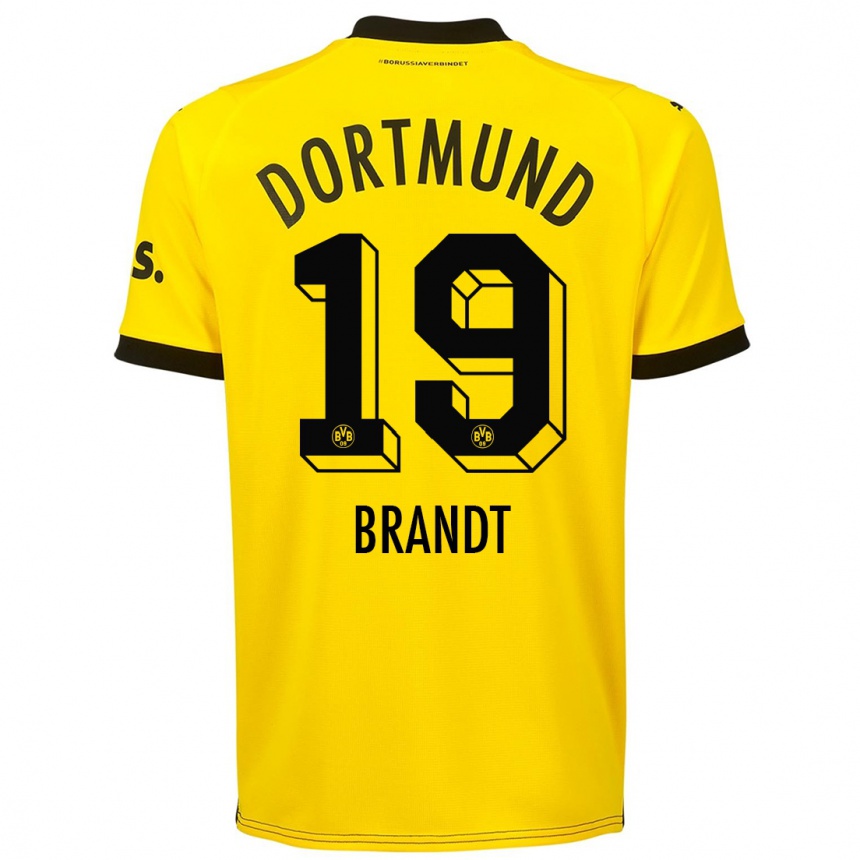 Niño Fútbol Camiseta Julian Brandt #19 Amarillo 1ª Equipación 2023/24 Perú