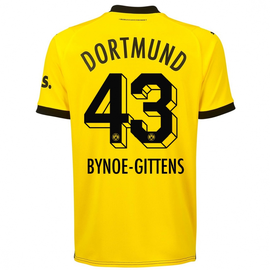 Niño Fútbol Camiseta Jamie Bynoe-Gittens #43 Amarillo 1ª Equipación 2023/24 Perú