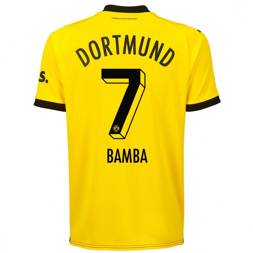 Niño Fútbol Camiseta Samuel Bamba #7 Amarillo 1ª Equipación 2023/24 Perú