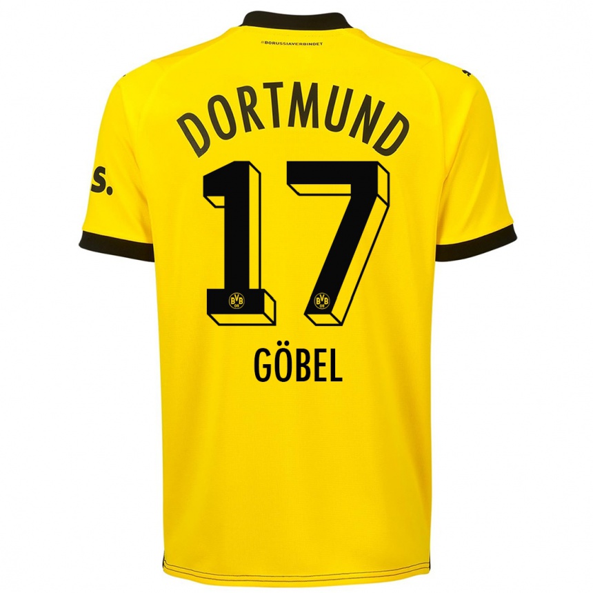 Niño Fútbol Camiseta Patrick Göbel #17 Amarillo 1ª Equipación 2023/24 Perú