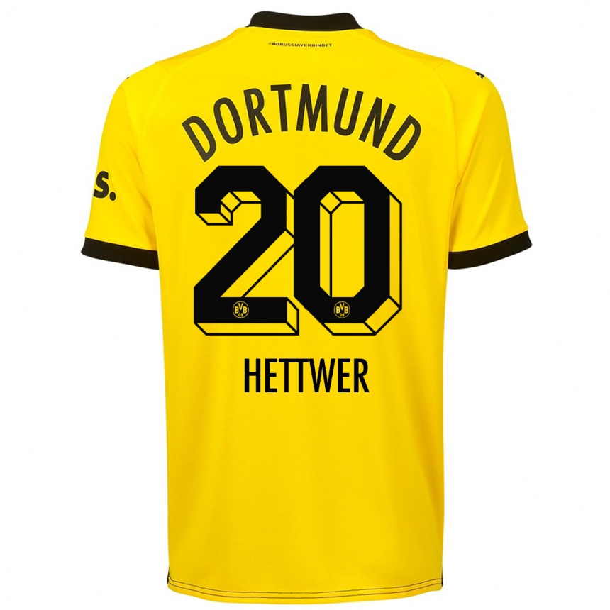 Niño Fútbol Camiseta Julian Hettwer #20 Amarillo 1ª Equipación 2023/24 Perú