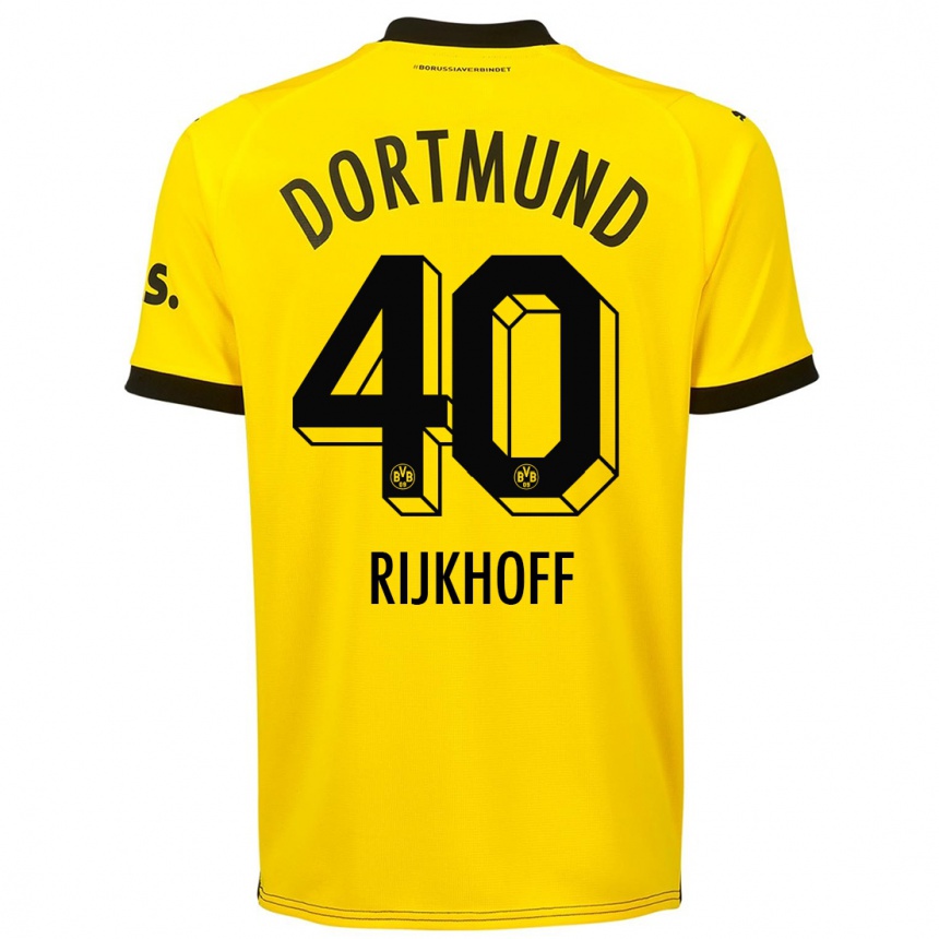 Niño Fútbol Camiseta Julian Rijkhoff #40 Amarillo 1ª Equipación 2023/24 Perú