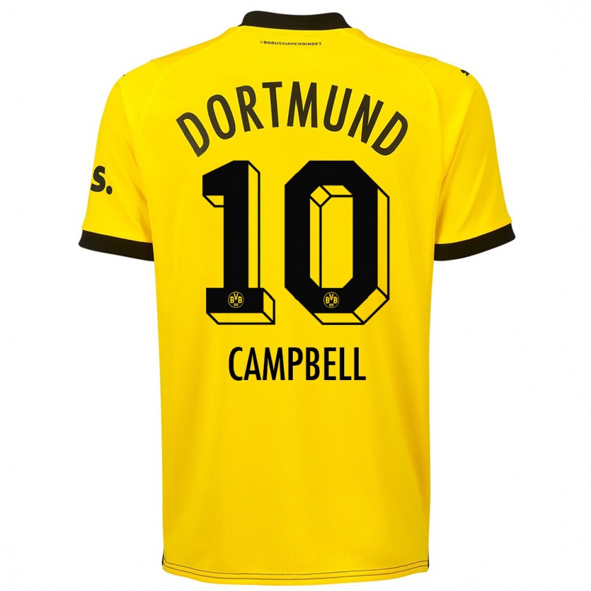 Niño Fútbol Camiseta Cole Campbell #10 Amarillo 1ª Equipación 2023/24 Perú