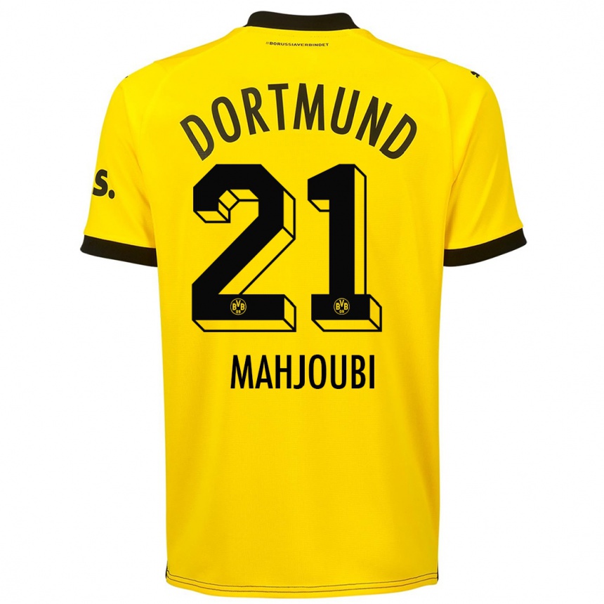 Niño Fútbol Camiseta Anas Mahjoubi #21 Amarillo 1ª Equipación 2023/24 Perú