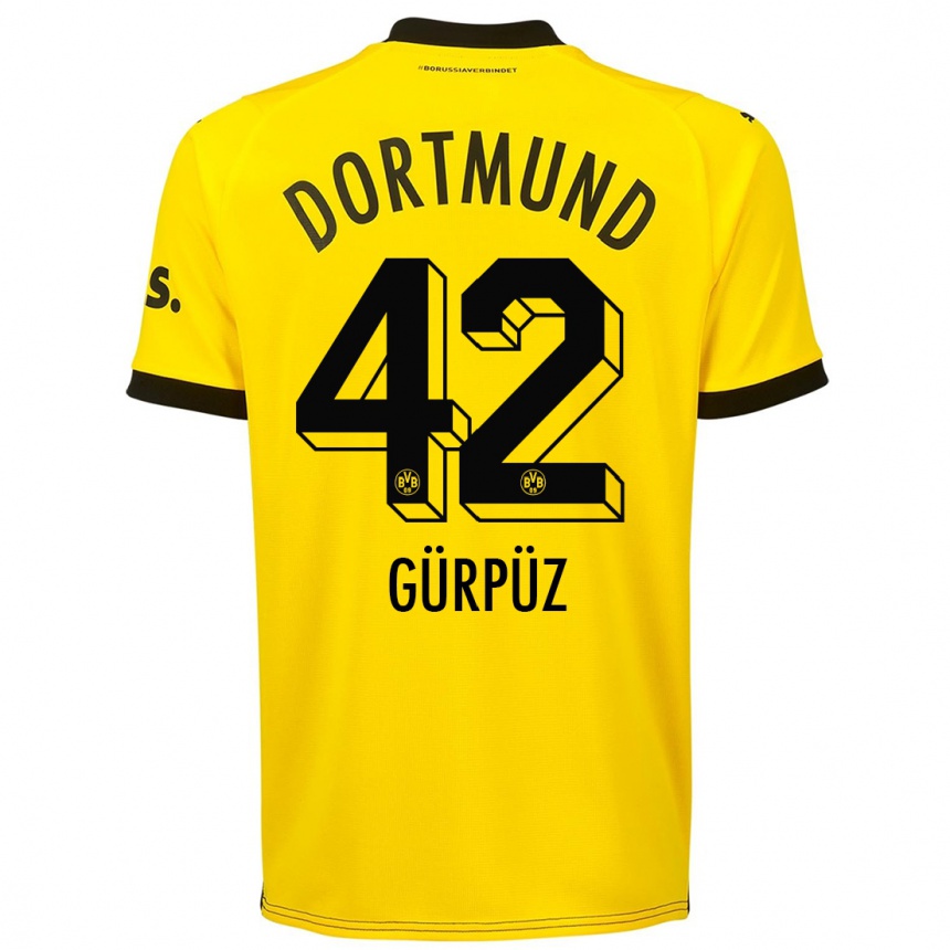 Niño Fútbol Camiseta Goktan Gurpuz #42 Amarillo 1ª Equipación 2023/24 Perú