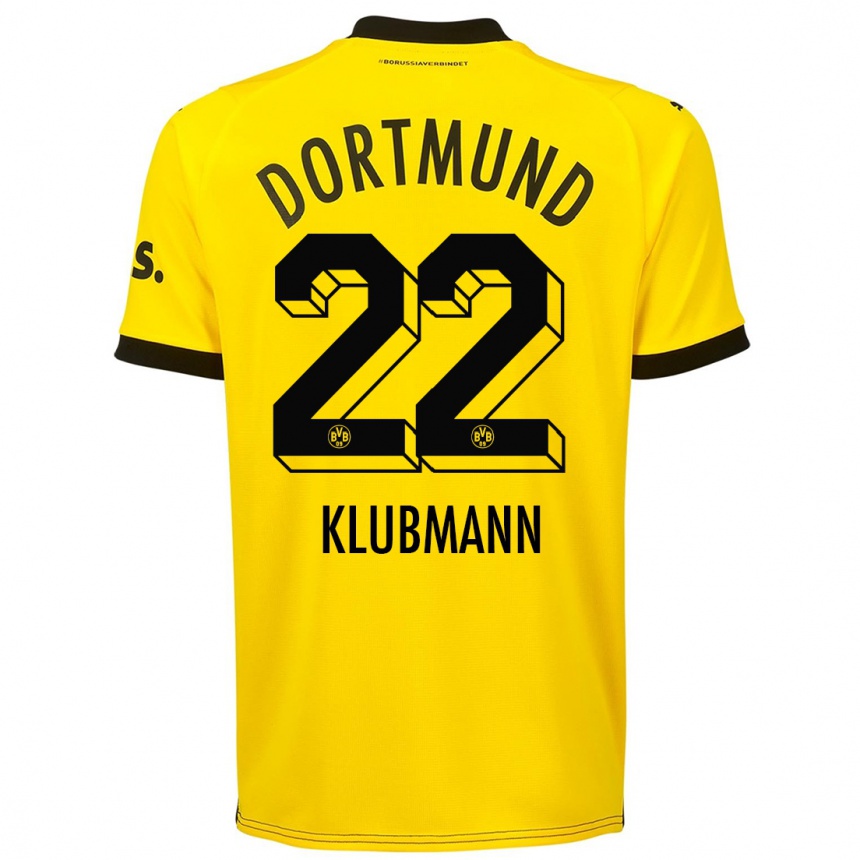 Niño Fútbol Camiseta Leon Klubmann #22 Amarillo 1ª Equipación 2023/24 Perú