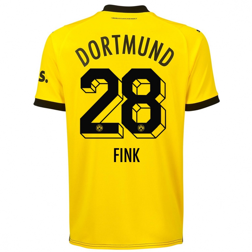 Niño Fútbol Camiseta Bradley Fink #28 Amarillo 1ª Equipación 2023/24 Perú