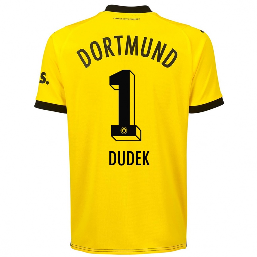 Niño Fútbol Camiseta Daniel Dudek #1 Amarillo 1ª Equipación 2023/24 Perú