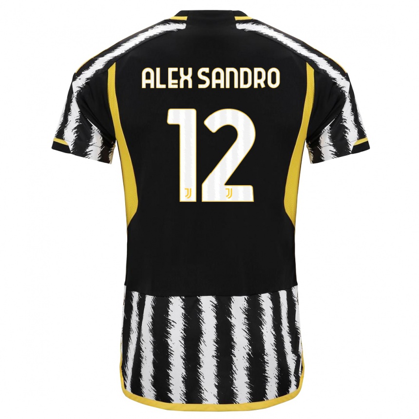 Niño Fútbol Camiseta Alex Sandro #12 Blanco Negro 1ª Equipación 2023/24 Perú