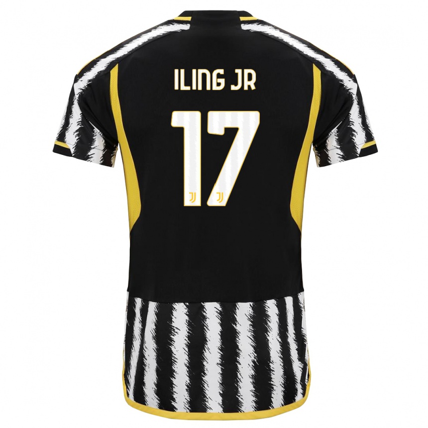 Niño Fútbol Camiseta Samuel Iling-Junior #17 Blanco Negro 1ª Equipación 2023/24 Perú