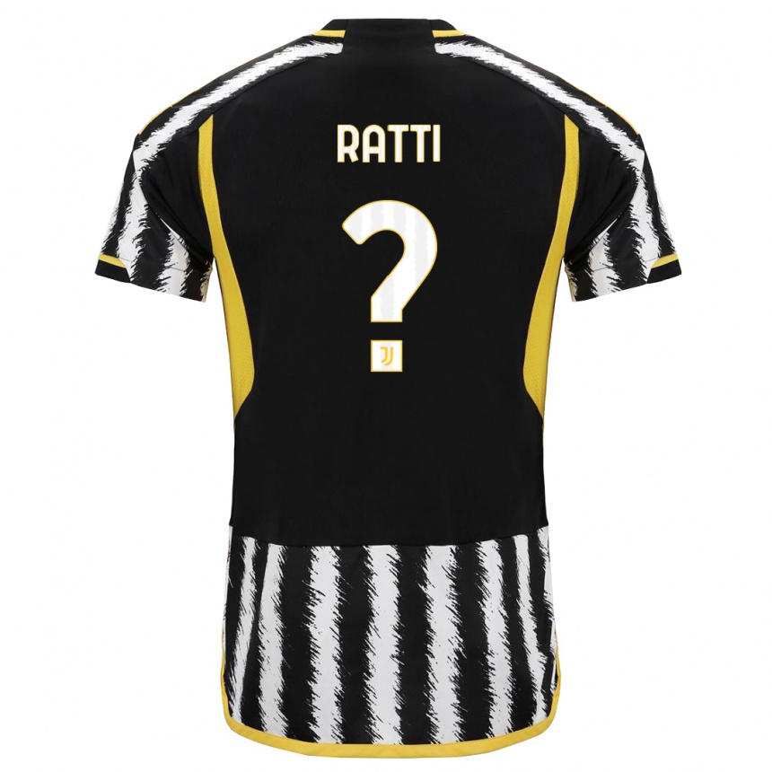 Niño Fútbol Camiseta Leonardo Ratti #0 Blanco Negro 1ª Equipación 2023/24 Perú