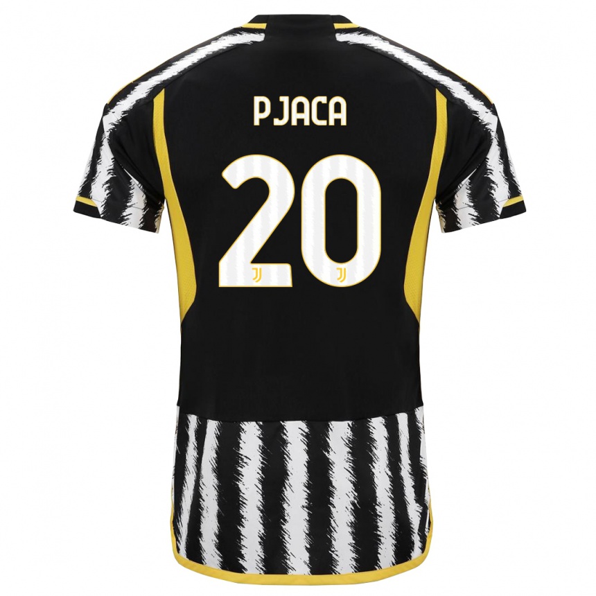 Niño Fútbol Camiseta Marko Pjaca #20 Blanco Negro 1ª Equipación 2023/24 Perú