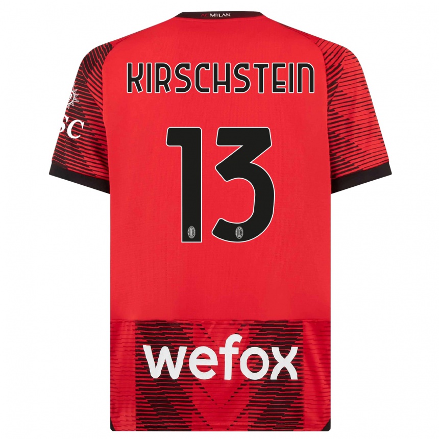 Niño Fútbol Camiseta Merle Kirschstein #13 Negro Rojo 1ª Equipación 2023/24 Perú