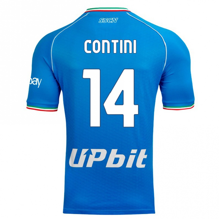 Niño Fútbol Camiseta Nikita Contini #14 Cielo Azul 1ª Equipación 2023/24 Perú