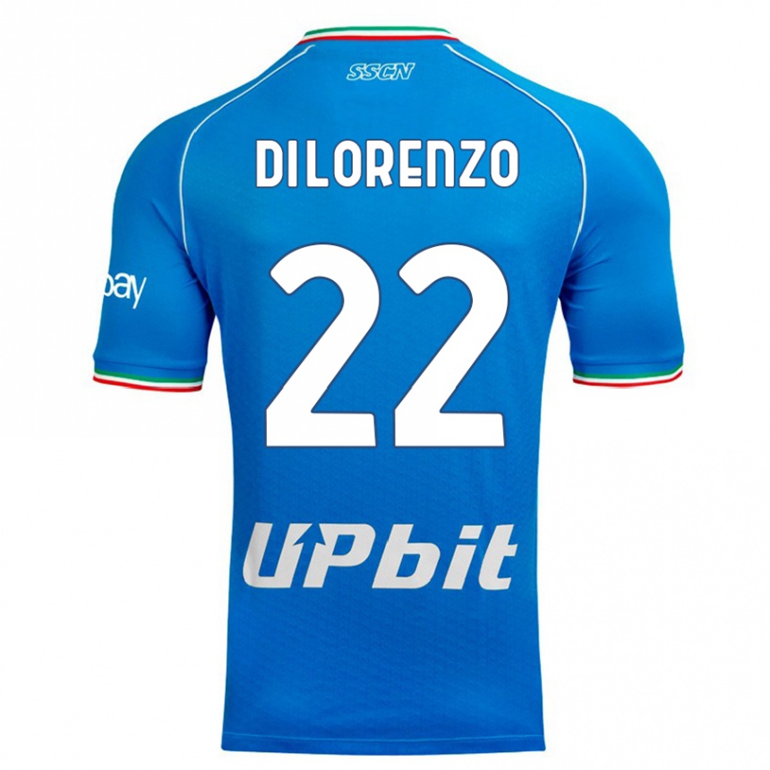 Niño Fútbol Camiseta Giovanni Di Lorenzo #22 Cielo Azul 1ª Equipación 2023/24 Perú