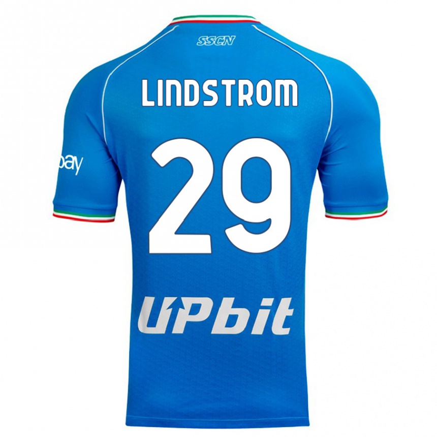 Niño Fútbol Camiseta Jesper Lindstrøm #29 Cielo Azul 1ª Equipación 2023/24 Perú