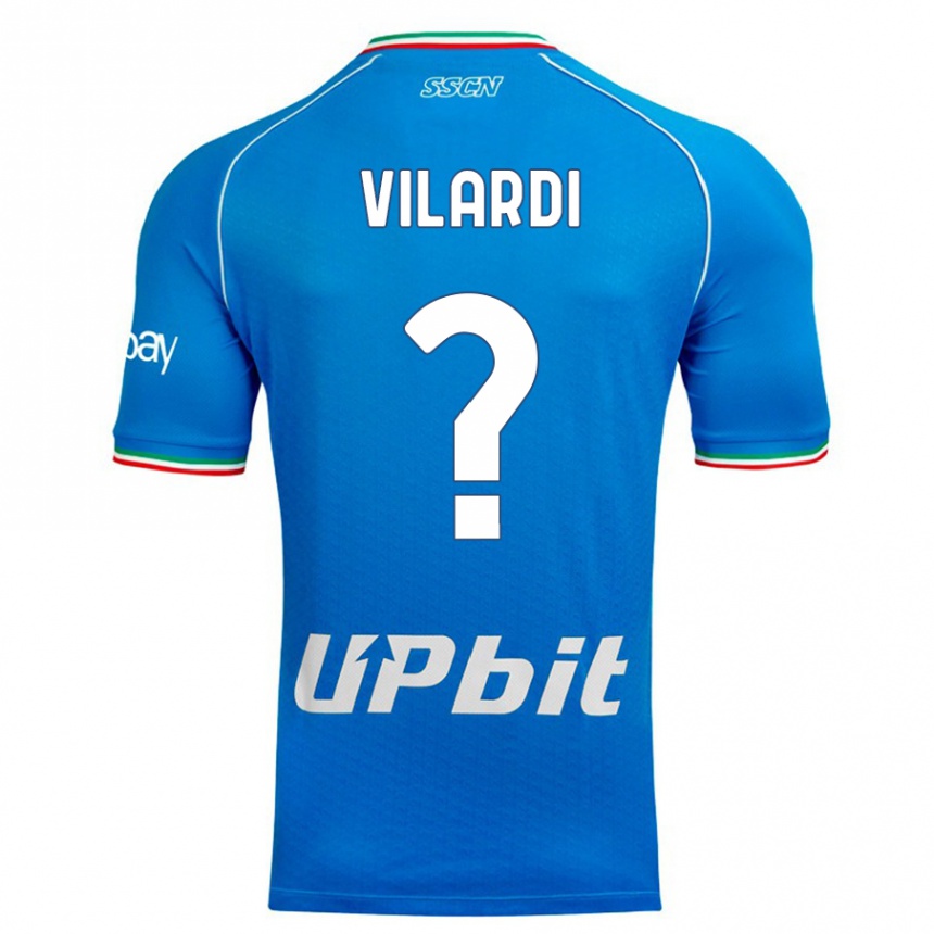 Niño Fútbol Camiseta Mario Vilardi #0 Cielo Azul 1ª Equipación 2023/24 Perú