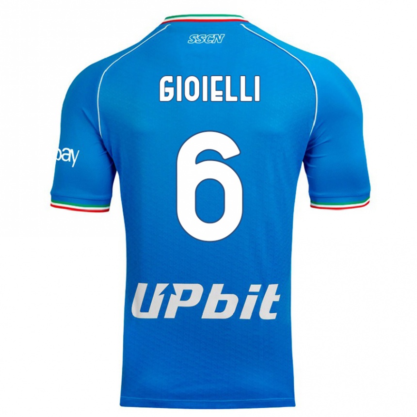 Niño Fútbol Camiseta Francesco Gioielli #6 Cielo Azul 1ª Equipación 2023/24 Perú