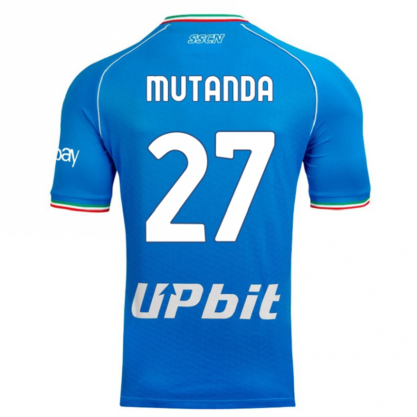 Niño Fútbol Camiseta Noah Mutanda #27 Cielo Azul 1ª Equipación 2023/24 Perú