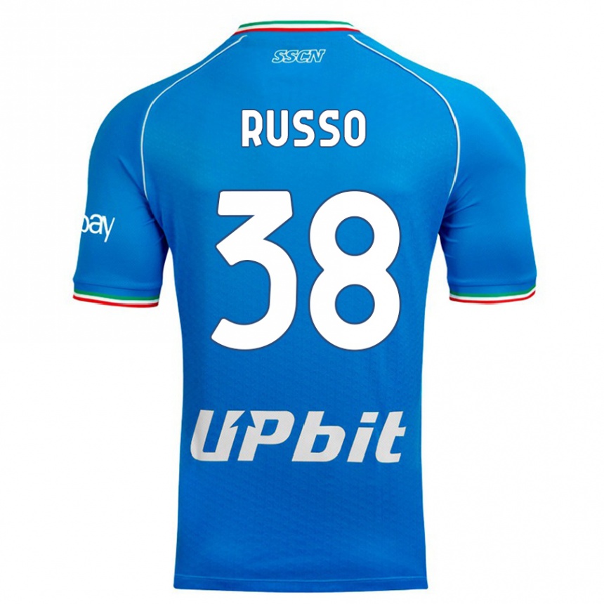 Niño Fútbol Camiseta Lorenzo Russo #38 Cielo Azul 1ª Equipación 2023/24 Perú