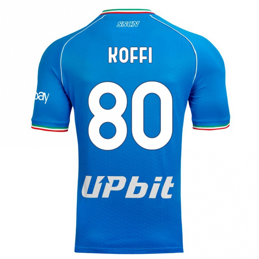 Niño Fútbol Camiseta Cedrick Koffi #80 Cielo Azul 1ª Equipación 2023/24 Perú